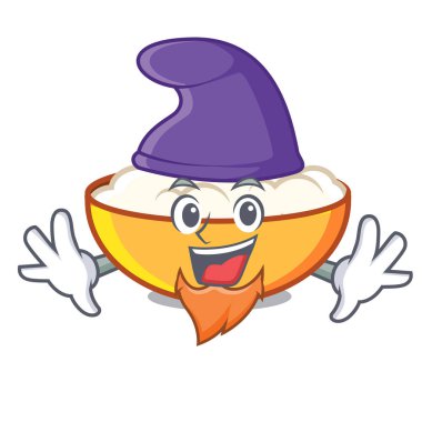 Elf süzme peynir karakter karikatür vektör çizim