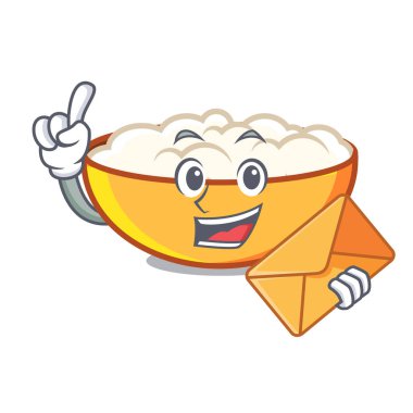 Zarf süzme peynir karakter karikatür vektör çizim ile