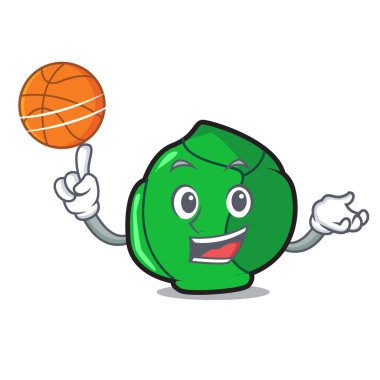 Basketbol Brüksel karakter karikatür tarzı ile