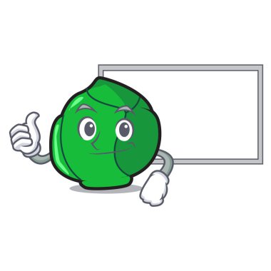 Başparmak yukarıya kurulu Brüksel karakter karikatür tarzı ile