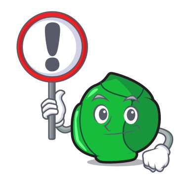 İşareti Brüksel karakter karikatür tarzı ile