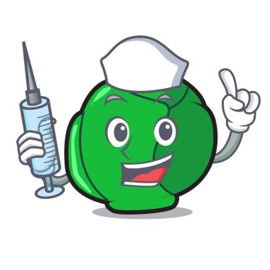 Hemşire Brüksel karakter karikatür tarzı