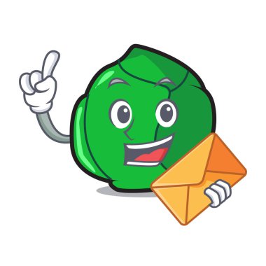 Zarf Brüksel karakter karikatür tarzı ile