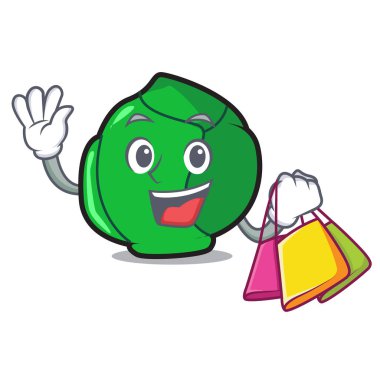 Brüksel karakter karikatür tarzı alışveriş