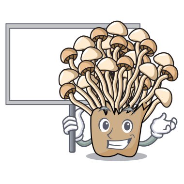 Yönetim Kurulu enoki mantar karakter karikatür vektör çizim getirmek