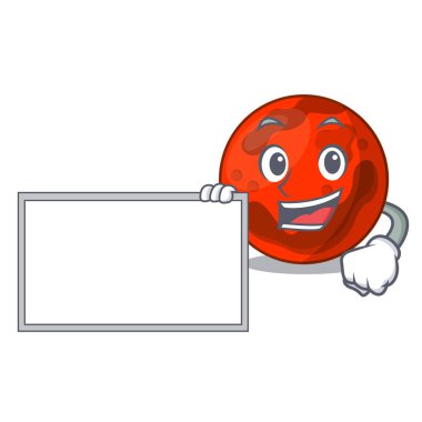 Gezegen karakter karikatür vektör çizim kurulu ile mars