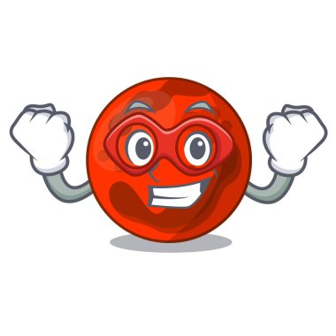 Süper kahraman mars gezegeni karakter karikatür vektör çizim