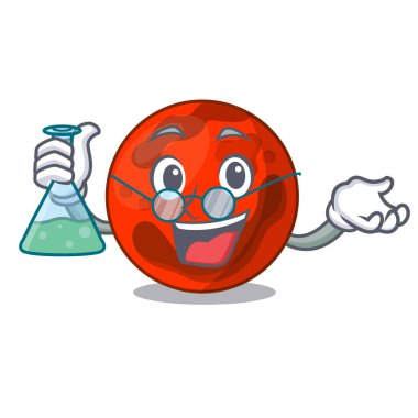 Profesör mars gezegeni karakter karikatür vektör çizim