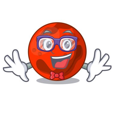 Geek mars gezegeni karakter karikatür vektör çizim