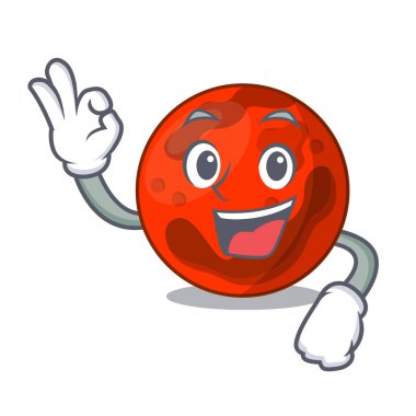 Tamam mars gezegeni karakter karikatür vektör çizim