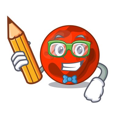 Öğrenci mars gezegeni karakter karikatür vektör çizim
