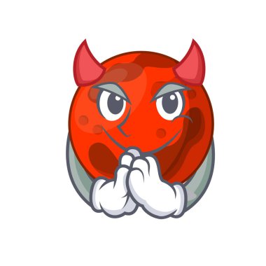 Şeytan mars gezegeni maskot karikatür vektör çizim