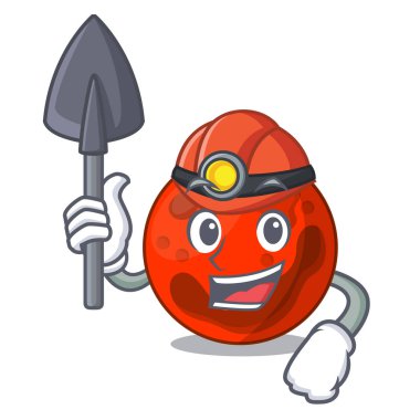 Madenci mars gezegeni maskot çizgi film