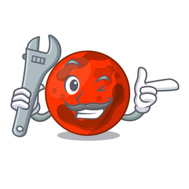 Makinist mars gezegeni maskot çizgi film