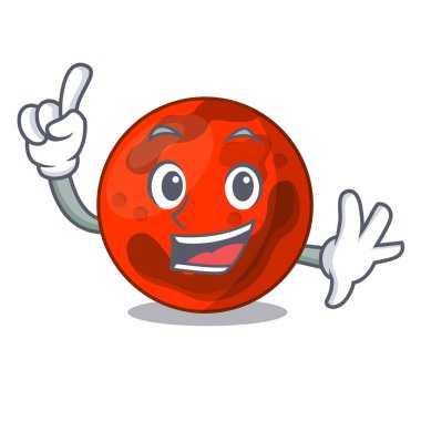 Parmak mars gezegeni maskot çizgi film