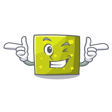 Wink kare karakter karikatür tarzı