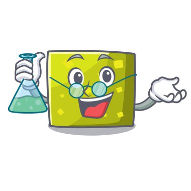 Profesör kare karakter karikatür tarzı