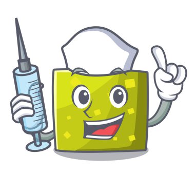 Hemşire kare karakter karikatür tarzı