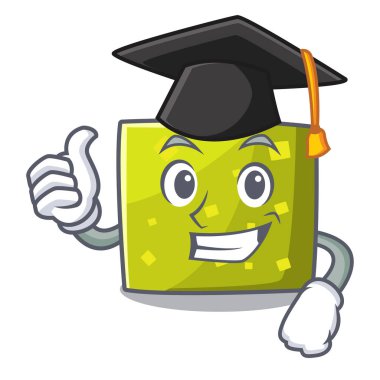 Mezuniyet kare karakter karikatür tarzı