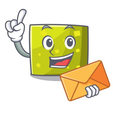 Zarf kare karakter karikatür tarzı ile