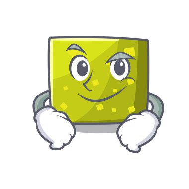 Smirking kare karakter karikatür tarzı