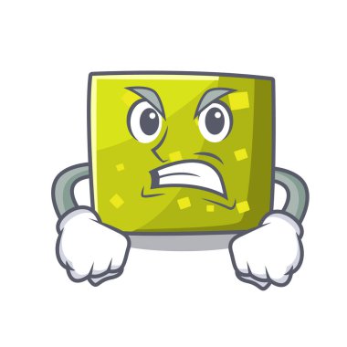 Kızgın kare maskot karikatür tarzı