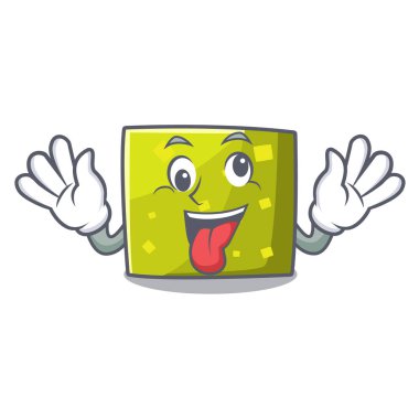 Deli kare maskot karikatür tarzı