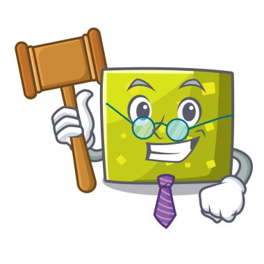 Yargıç kare maskot karikatür tarzı