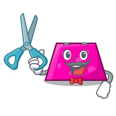 Trapez karakter karikatür tarzı vektör çizim berber