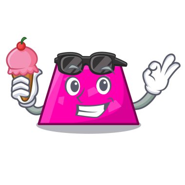 Dondurma trapez karakter karikatür tarzı ile