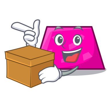 Kutusu trapez karakter karikatür tarzı ile