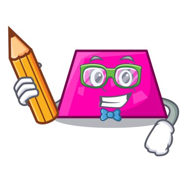 Öğrenci trapez karakter karikatür tarzı