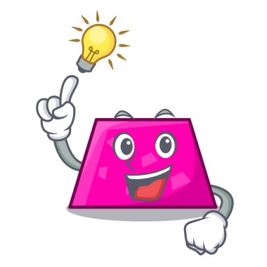 Bir fikir trapez maskot karikatür tarzı var