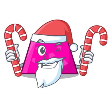 Santa şeker trapez maskot karikatür tarzı ile