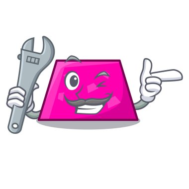 Mekanik trapez maskot karikatür tarzı