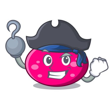 Korsan elips karakter karikatür tarzı vektör çizim