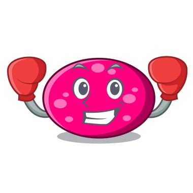 Boks elips karakter karikatür tarzı vektör çizim