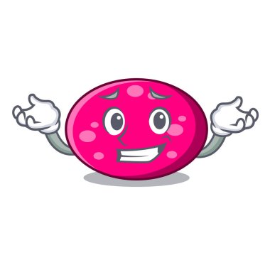 Sırıtan elips karakter karikatür tarzı vektör çizim