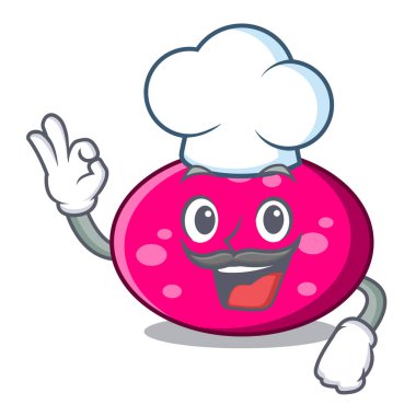 Şef elips karakter karikatür tarzı vektör çizim