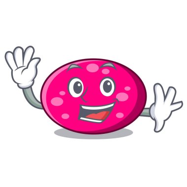 Elips karakter karikatür tarzı vektör çizim sallayarak