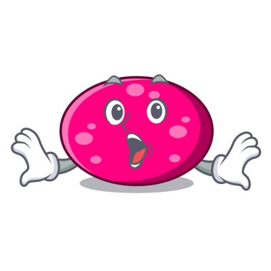 Sürpriz elips maskot karikatür tarzı vektör çizim