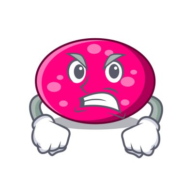 Kızgın elips maskot karikatür tarzı vektör çizim