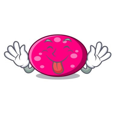 Elips maskot karikatür tarzı vektör çizim dil