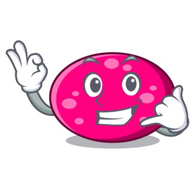 Bana elips maskot karikatür tarzı vektör çizim de