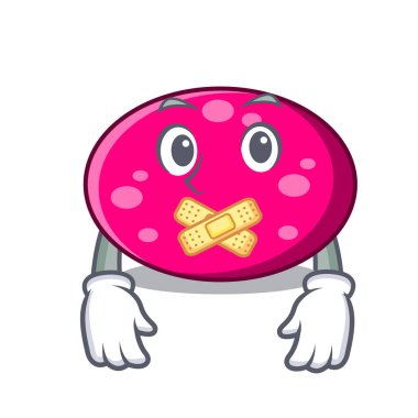 Sessiz elips maskot karikatür tarzı vektör çizim