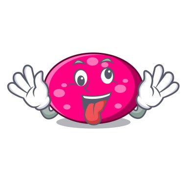 Deli elips maskot karikatür tarzı vektör çizim