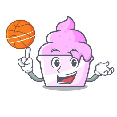 Basketbol dondurma kağıt Kupası karakter karikatür ile