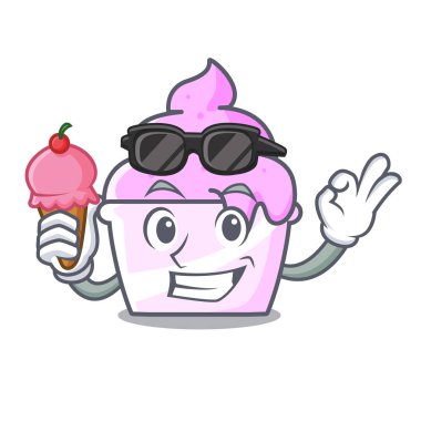 Dondurma dondurma kağıt Kupası karakter karikatür ile