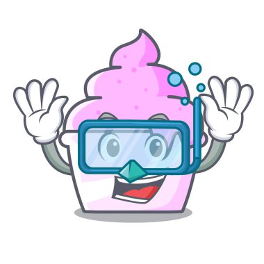 Dalış dondurma kağıt Kupası karakter karikatür