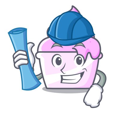 Mimar dondurma kağıt Kupası karakter karikatür